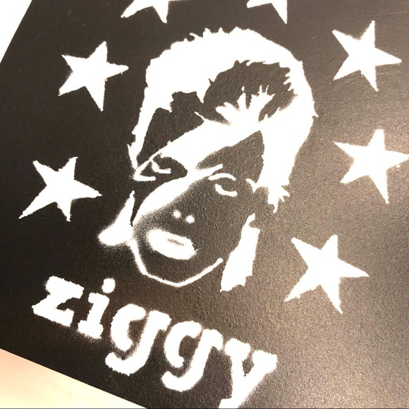 Hand Crafted Other - ZIGGY Stardust David Bowie inspired Rocker Box 4.5”x2.5” graffiti handma…